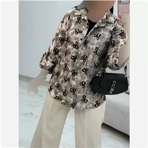 شومیز نگینی هانده جنس ایوا کاملس فری سایز