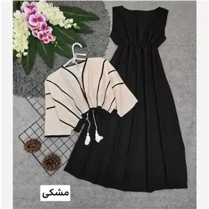 ست سارافون شانتون و کراپ لنین زنانه فری سایز 36 تا 46 (2)
