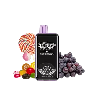 پاد یکبار مصرف آبنبات انگوری 15000 پاف کریس براون | CHRIS BROWN GRAPE BLOW POP