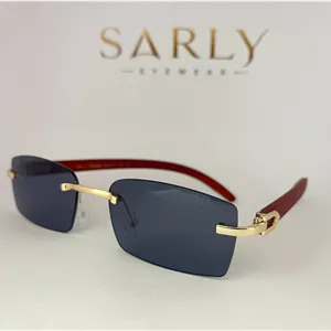 عینک افتابی کارتیر فریم لس کد 171 CARTIER { RED WOOD }