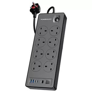 هاب برق 8پورت پاورلوژی Powerology 8AC 2990W Power Strip PD 20W