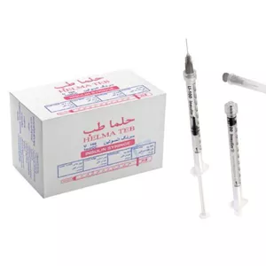 سرنگ (1cc)حلما لوئرلاک با نیدل 27G*12mm(جعبه 60 عددی)