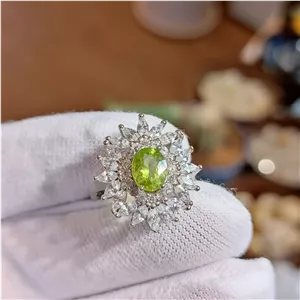 انگشتر نقره درجه یک زبرجد 