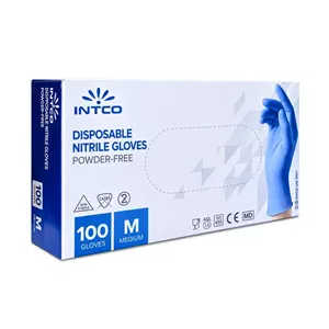 دستکش نیتریل آبی اینتکو - INTCO