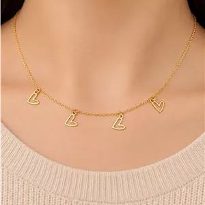 گردنبند چهار قلب ظریف