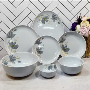 سرویس ملامین ۳۳ پارچ دیوالی گرد اوپال جام طرح ژالین