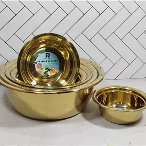 سرویس لگن استیل ۶ پارچه لبه دار زومبا بدون جعبه