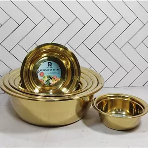 سرویس لگن طلایی گرد 6 پارچ لبه دار زومبا