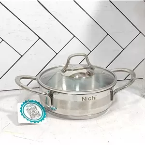 تابه استیل درب پیرکس سایز ۱۴ نیچی N-14 