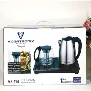 چای ساز برقی وگاترونیکس مدل VE-114 کتری ۱.۸ لیتری