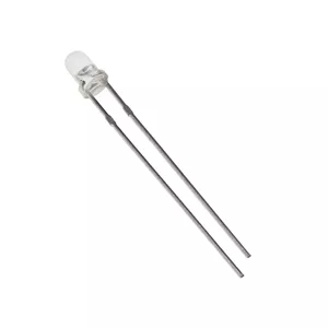 LED آبی 3 میلی‌متر شفاف پایه‌دار | پرنور با زاویه تابش 15 درجه
