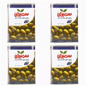 زیتون شور با هسته ویژه سمیران حلب 2700 گرمی بسته 4 عددی