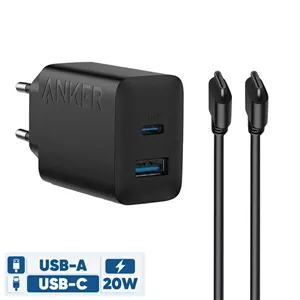 شارژر دیواری انکر Anker USB-C 20W Charger 2 Port Block With USB-C to USB-C Cable مدل B2348