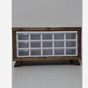 استند ادویه کشویی چوبی /کریستالی دکوبازار مدل 713884