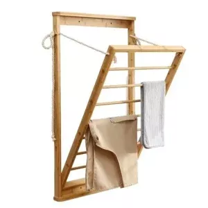 استند رخت آویز چوبی دیواری تاشو – کد 301 دکوبازار مدل 716286