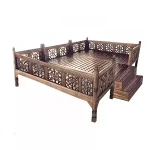 تخت سنتی، رنگ گردویی ،فندقی ، لطفا قبل ثبت سفارش به نوع کار ،فرم و رنگ محصول دقت فرمایید ،محصول سفارشی ساخت ، دکوبازار مدل 731610