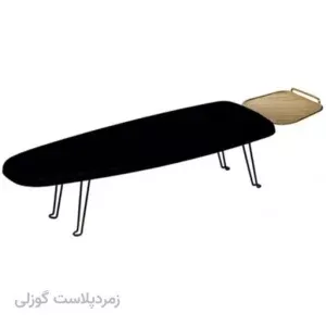 میز اتو پایه کوتاه آرتیستون مشکی طلایی کد 1049 دکوبازار مدل 737629