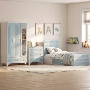سرویس خواب کودک و نوجوان مدل FH1042 مجموعه سه عددی دکوبازار مدل 732348