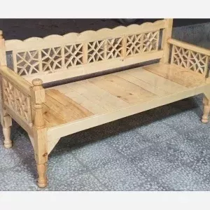 تخت سنتی چوبی با گره ستاره دکوبازار مدل 734887