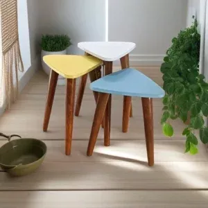 میز عسلی فانتزی رنگی 324کد86 لمین دکوبازار مدل 739481
