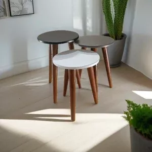 میز عسلی مدل مینیمال 323 کد16سه عددی لمین دکوبازار مدل 741549