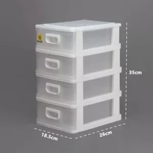 فایل کشویی 4 طبقه الوند، فایل ابزار، فایل دارو ، باکس کشویی ، پالت 4 خانه ، قفسه کشویی، جعبه کشویی، دراور 4 کشو، درآور دکوبازار مدل 710404
