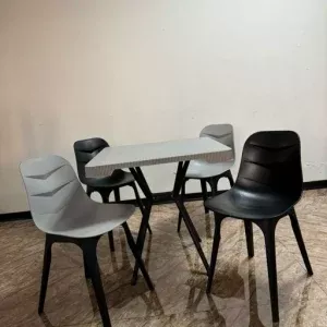 میز و صندلی ناهارخوری آبمیوه بستنی فروشی فضای باز 4نفره دکوبازار مدل 750774