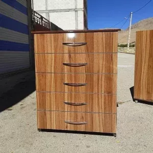 دراور کشاب کمد لباسی پنج طبقه تمام MDF پاک چوب دارای رنگبندی ارسال رایگان دکوبازار مدل 711984