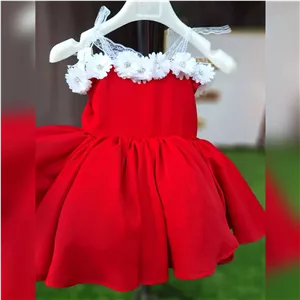 پیراهن مجلسی قرمز عروسکی