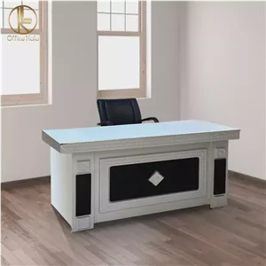 میز اداری و کارمندی مدل غزال وکیوم دو کشو ابعاد 140در 70 فیلبندشاپ مدل 808551