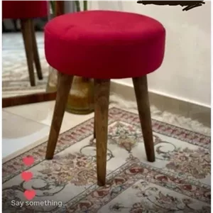 پاف چهار پایه زرد و زرشکی، تحمل وزن 150 کیلوگرم فیلبند شاپ مدل 801188