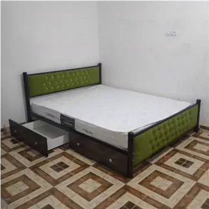 تخت خواب دو نفره چستر مدل لمسه با کشو بدون تشک فیلبندشاپ مدل 817386