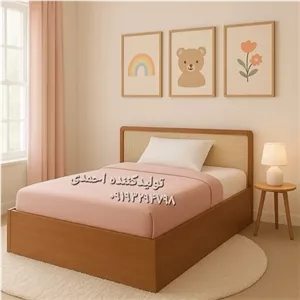 تخت خواب حصیری دونفره چوبی فیلبندشاپ مدل 817975