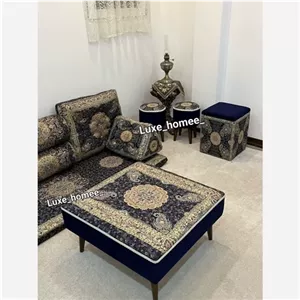 ست میز و پاف شاه نشین 4 تکه فیلبند شاپ مدل 801427