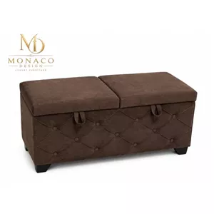 پاف باکسدار لمسه دوزی،چرم و پارچه،در رنگبندی فیلبند شاپ مدل 801596