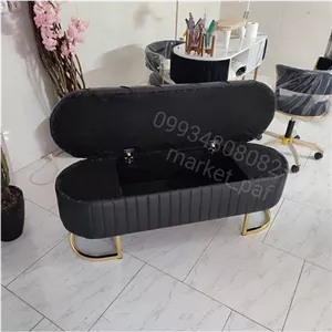 پاف بیضی پاف صندوقی بیضی باکس دار پاف فلزی سه نفره فیلبند شاپ مدل 802312