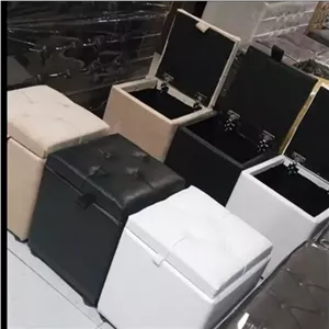 پاف تکنفره باکس دار چرم فیلبند شاپ مدل 803440
