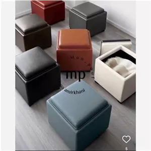 پاف باکسدار چرمی مکعبی ابعاد 40 در 40 فیلبند شاپ مدل 803730