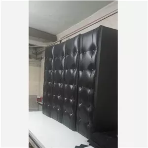 پاف نیمکت سه نفره بدون باکس چرم فیلبندشاپ مدل 808071