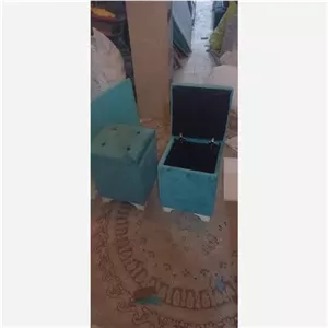 پاف تکنفره باکس دار پاف یک نفره صندوق دار پارچه ای فیلبند شاپ مدل 806783