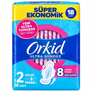نوار بهداشتی ارکید Orkid Ultra Gündüz Uzun سایز 2 بسته 18 عددی