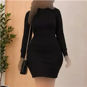 تونیک گپ زنانه مشکی فری سایز پاییزه و زمستانه