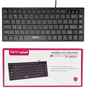 کیبورد تسکو مدل TK8001 با سیم و حروف فارسی