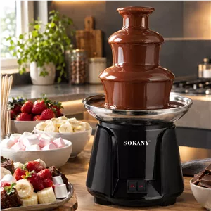 فواره شکلات برقی سوکانی سه طبقه مدل SK-07069 توان ۶۰ وات