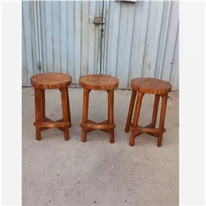 پاف چوبی صندلی جزیره صندلی تدی پاف روستیک جدید مبلمان اورلین مدل 958587