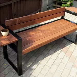نیمکت چوبی فلزی فضای باز گلسا اورلین مدل 903402