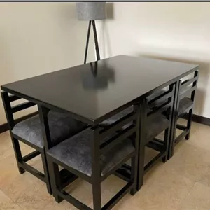 میز ناهار خوری کمجا چوبی 6 نفره مستطیل اورلین مدل 904659