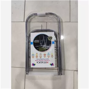 بند رخت لباس کودک طرح استیل تاشو و کم جا جنس فلز ابکاری با روکش استیل مبلمان اورلین مدل 922452