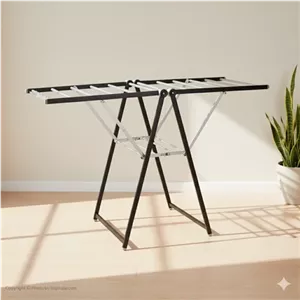 بند رخت آلومینیوم دو بال نقره ای مشکی نیوهوم مدل 1015SB مبلمان اورلین مدل 922469