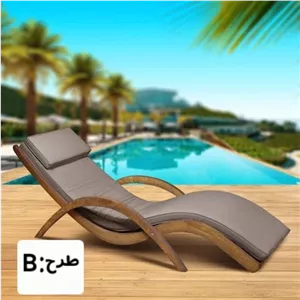 تخت استخری چوبی ، خرید مستقیم از تولید کننده + مبلمان اورلین مدل 917098
